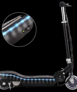 Električni skuter s LED svjetlima 120 W crni