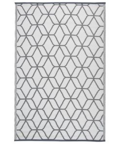 Esschert Design vanjski tepih 180 x 121 cm sivo-bijeli OC25