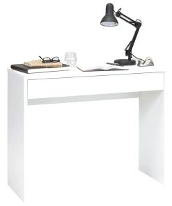 FMD radni stol sa širokom ladicom 100 x 40 x 80 cm bijeli