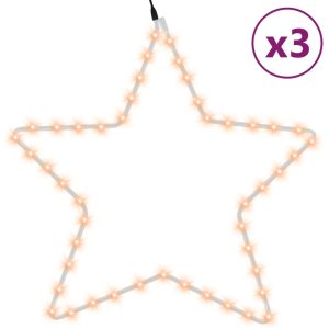 Figure božićne zvijezde 48 LED žarulja 3 kom tople bijele 56 cm
