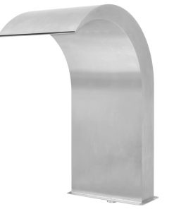 Fontana za bazen od nehrđajućeg čelika 45 x 30 x 65 cm srebrna