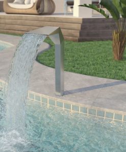 Fontana za bazen od nehrđajućeg čelika 50 x 30 x 90 cm srebrna
