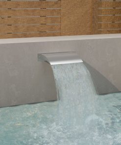 Fontana za bazen srebrna 45 x 9 x 26 cm od nehrđajućeg čelika