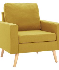 Fotelja od tkanine žuta