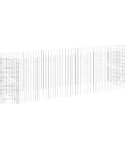 Gabionska povišena gredica od pocinčanog željeza 400x100x100 cm