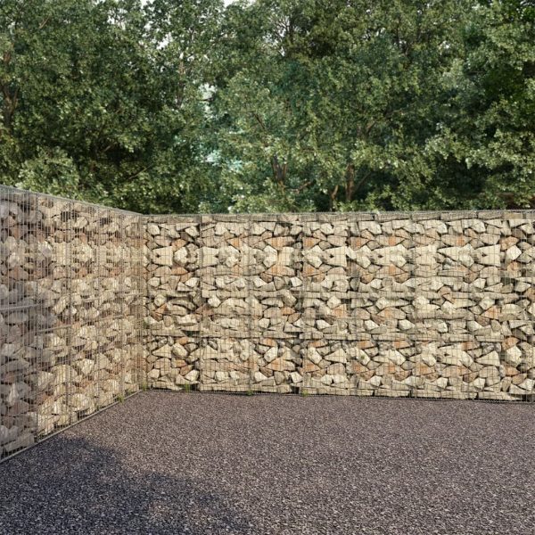 Gabionski zid s poklopcima od pocinčanog čelika 600x30x200 cm