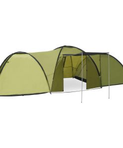 Iglu šator za kampiranje 650 x 240 x 190 cm za 8 osoba zeleni