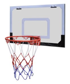 Indoor set za košarku; obruč s mrežicom + tabla + lopta + pumpa