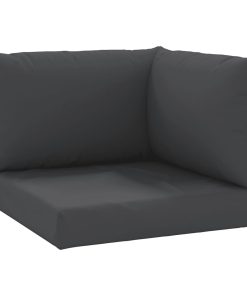Jastuci za sofu od paleta 3 kom crni od tkanine