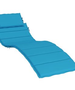 Jastuk za ležaljku za sunčanje plavi 186 x 58 x 3 cm
