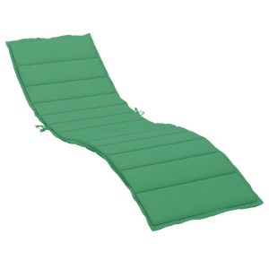 Jastuk za ležaljku za sunčanje zeleni 200x50x3 cm od tkanine
