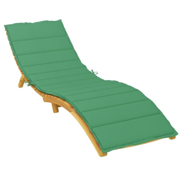 Jastuk za ležaljku zeleni 200 x 60 x 3 cm od tkanine