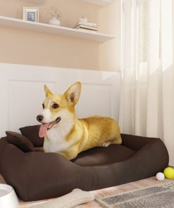 Jastuk za pse s jastučićima smeđi 75x58x18 cm tkanina Oxford