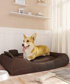 Jastuk za pse s jastučićima smeđi 89x75x19 cm tkanina Oxford