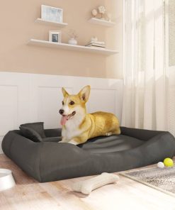 Jastuk za pse s jastučićima tamnosivi 115x100x20 cm od tkanine