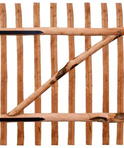 Jednostruka Vrata za Ogradu Impregnirano Drvo Lijeske 100x120 cm
