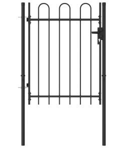 Jednostruka vrata za ogradu s lučnim vrhom čelična 1x1