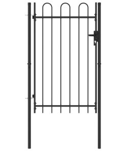 Jednostruka vrata za ogradu s lučnim vrhom čelična 1x1