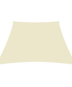 Jedro za zaštitu od sunca od tkanine trapezno 3/4 x 3 m krem