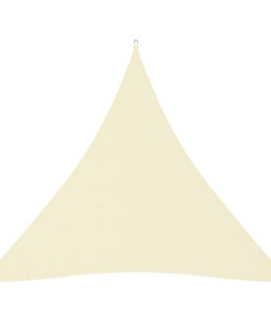 Jedro za zaštitu od sunca od tkanine trokutasto 3x3x3 m krem
