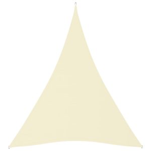 Jedro za zaštitu od sunca od tkanine trokutasto 5x6x6 m krem