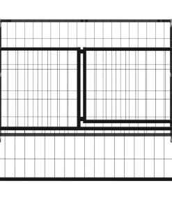 Kavez za pse crni 100 x 100 x 70 cm čelični