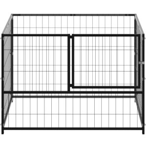 Kavez za pse crni 100 x 100 x 70 cm čelični