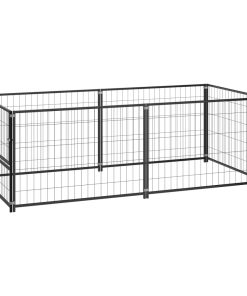 Kavez za pse crni 200 x 100 x 70 cm čelični