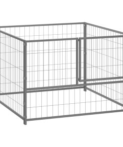 Kavez za pse srebrni 100 x 100 x 70 cm čelični