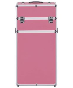 Kolica za šminku aluminijska ružičasta