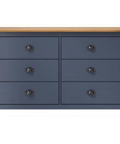 Komoda Hill siva 125 x 40 x 80 cm od masivne borovine