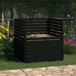 Komposter crna 100 x 100 x 102 cm od masivne borovine