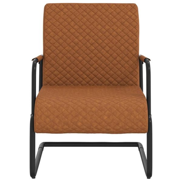 Konzolna stolica od umjetne kože mat smeđa