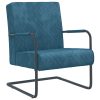 Konzolna stolica plava baršunasta