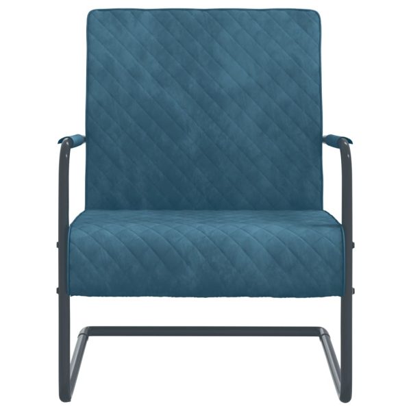 Konzolna stolica plava baršunasta