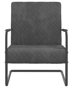 Konzolna stolica tamnosiva baršunasta