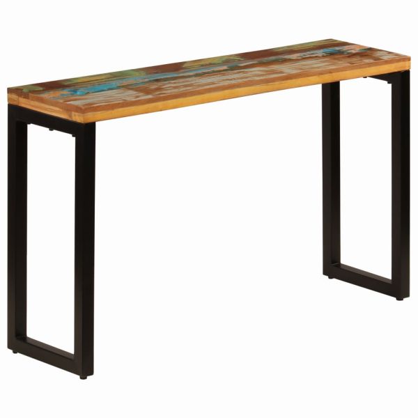 Konzolni stol 120 x 35 x 76 cm masivno obnovljeno drvo i čelik