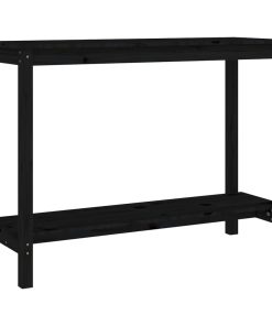 Konzolni stol crni 110 x 40 x 80cm od masivne borovine