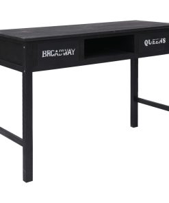 Konzolni stol crni 110 x 45 x 76 cm drveni