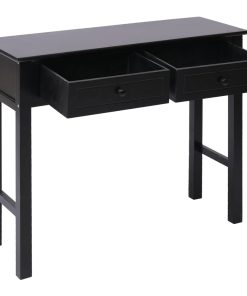 Konzolni stol crni 90 x 30 x 77 cm drveni