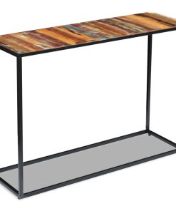 Konzolni stol od masivnog obnovljenog drva 110 x 35 x 76 cm
