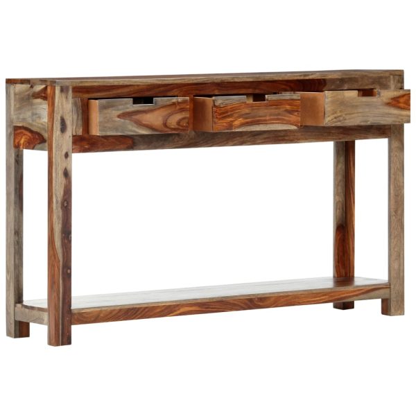 Konzolni stol s 3 ladice 120x30x75 cm od masivnog drva šišama