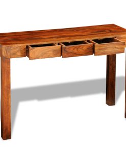Konzolni stol s 3 ladice 80 cm od masivnog drva šišama