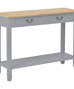 Konzolni stol sivi 110 x 35 x 80 cm drveni