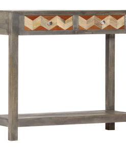 Konzolni stol sivi 86 x 30 x 76 cm od masivnog drva manga