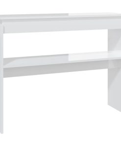 Konzolni stol visoki sjaj bijeli 102 x 30 x 80 cm od iverice