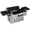 Kovčeg za šminku 37 x 24 x 35 cm zebrasti aluminijski