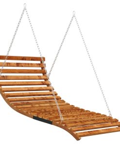 Krevet za ljuljanje od savijenog drva i tikovine 115x147x46 cm
