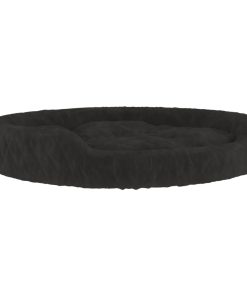 Krevet za pse crni 70 x 55 x 23 cm plišani