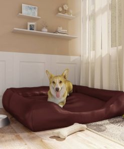 Krevet za pse smeđi 120 x 100 x 27 cm od umjetne kože